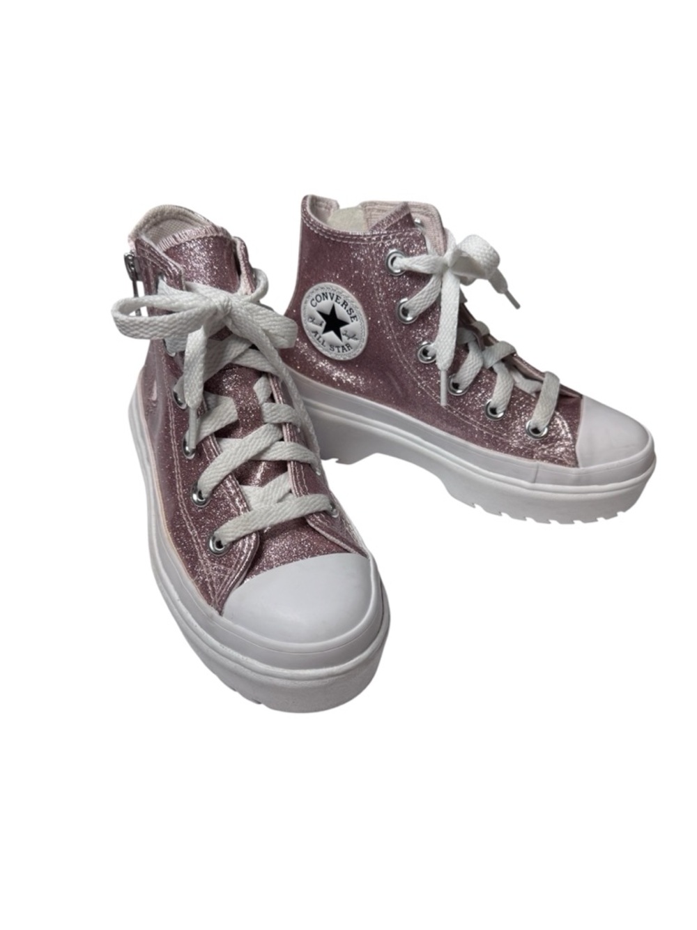 Converse Kids' Chuck Taylor High Top Platform Sneaker - Pink Glitter